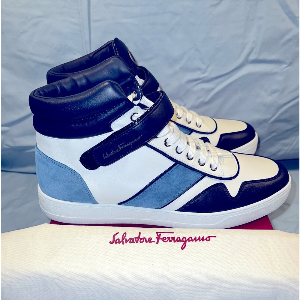 Authentic mens Ferragamo sneakers with orig box and dust bag